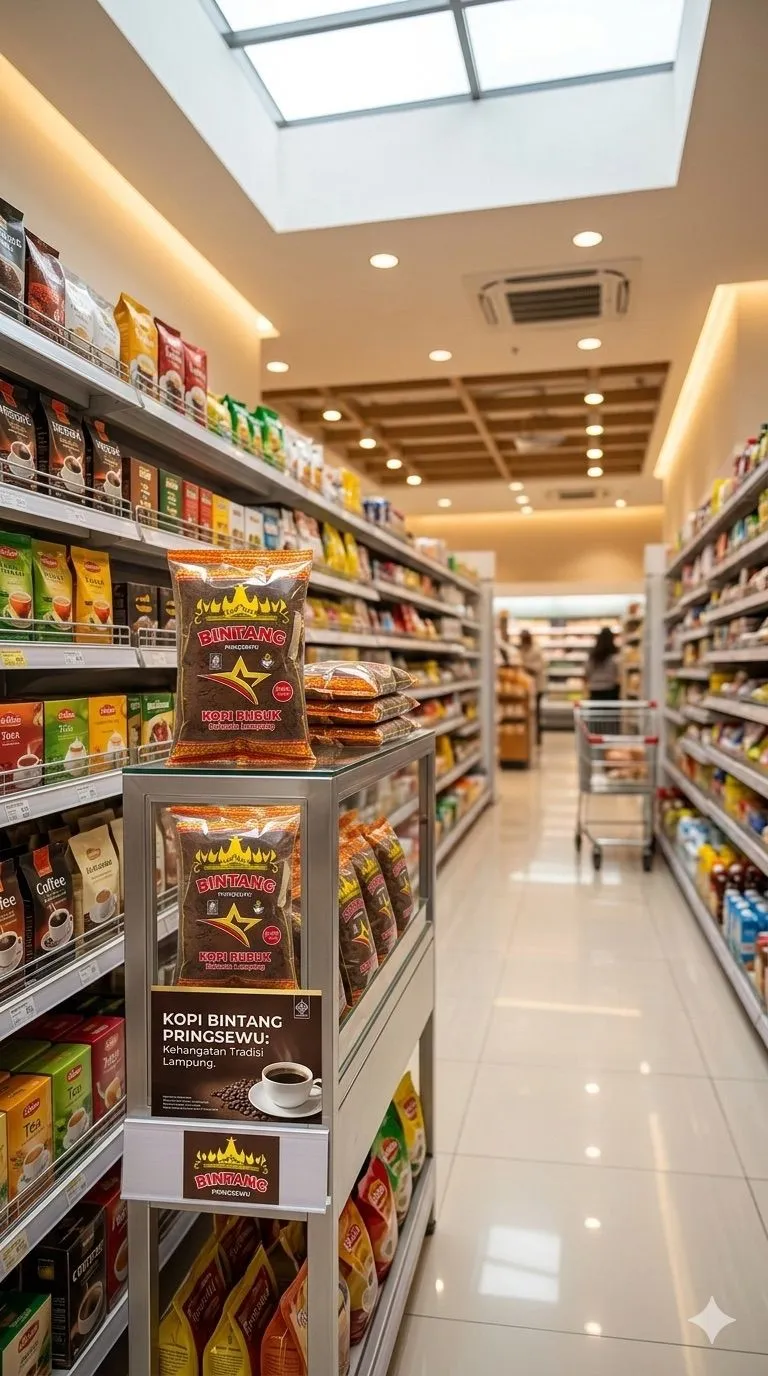 Produk Kopi Bintang Pringsewu di Retail